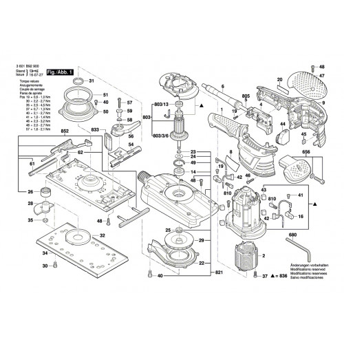 Запчасти для шлифмашины Bosch GSS 280AVE